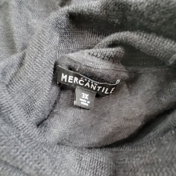 J. Crew Mercantile Gray Womens Turtleneck Sweater Size 3X Wool Blend Pullover - Picture 3 of 7